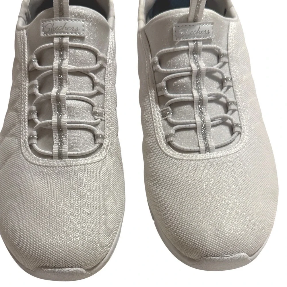 Skechers Hands Free Slip-ins Ultra Flex 3.0 Smooth Step White Sparkle 100743 WHT